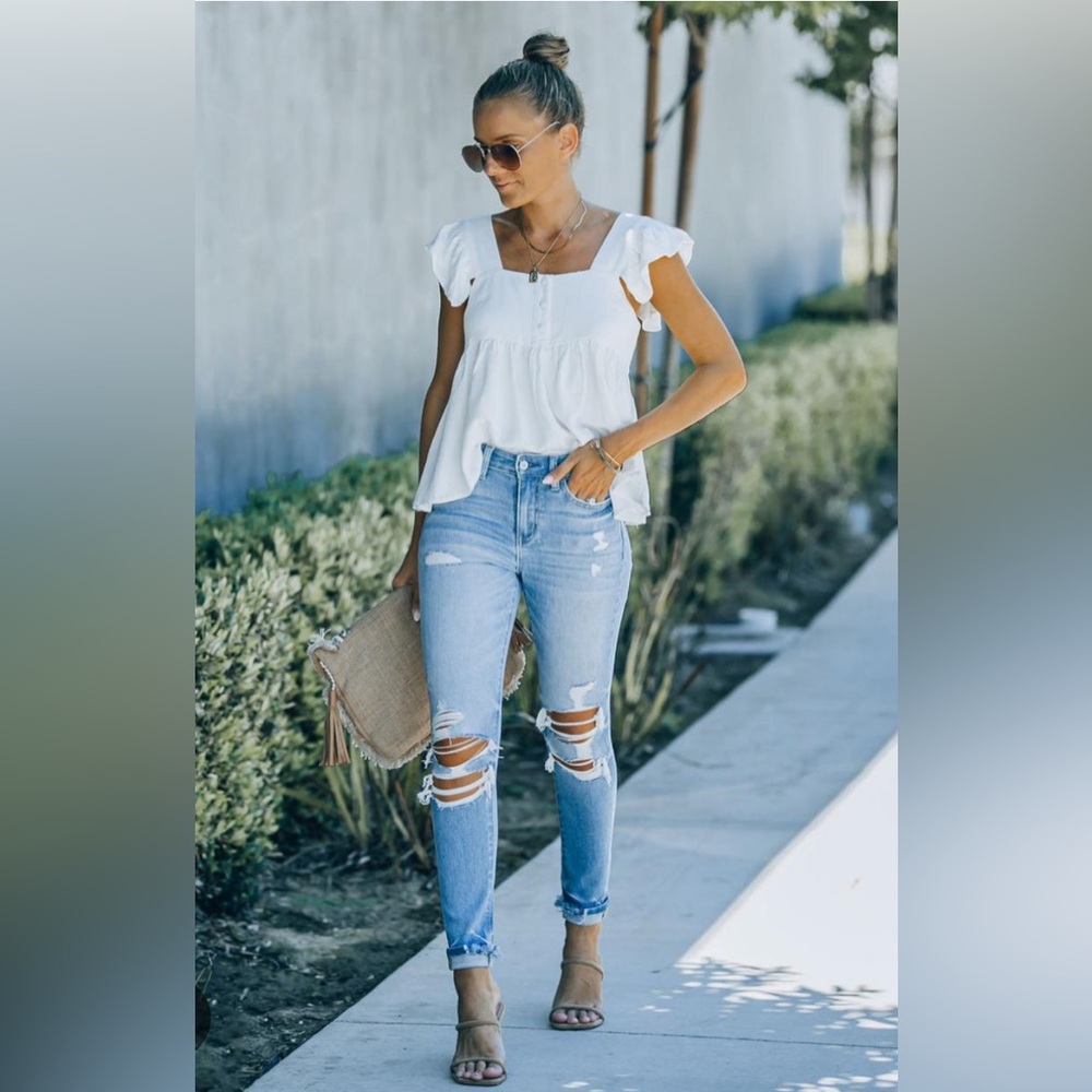 Vici Jetta Soft Stretch Distressed Skinny Jeans